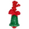 Multipet Holiday Bell with Rope and Ball Dog Toy