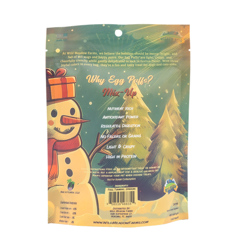 Wild Meadow Farms Christmas Dog Treats Holiday Mix Up Egg Puffs