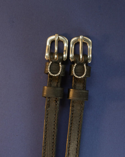 Horse Shoes - Silver Bling Spur Straps