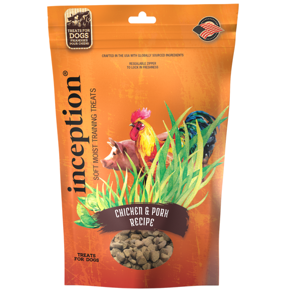 INCEPTION CHICKEN & PORK RECIPE SOFT MOIST TRAINING TREAT 4oz