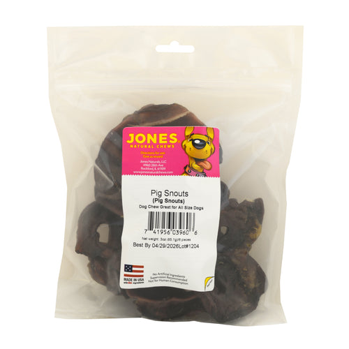 Jones Natural Chews Pig Snout - 6 Pack