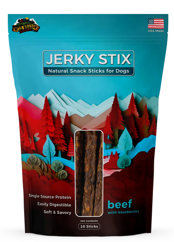 Wild Meadow Farms Jerky Stix Beef with Blueberries Dog Treat