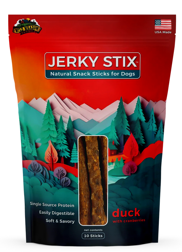Wild Meadow Farms Jerky Stix Duck with Cranberries Dog Treat