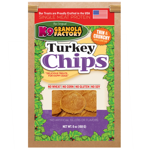 K9 Granola Factory Single Meat Protein Turkey Chips for Dogs 6oz