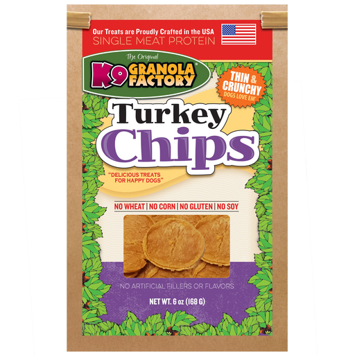 K9 Granola Factory Single Meat Protein Turkey Chips for Dogs 6oz