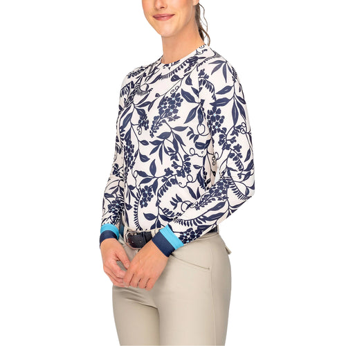 Kastel Denmark Gardenia Climbing Vine Ladies  Long Sleeve Crewneck