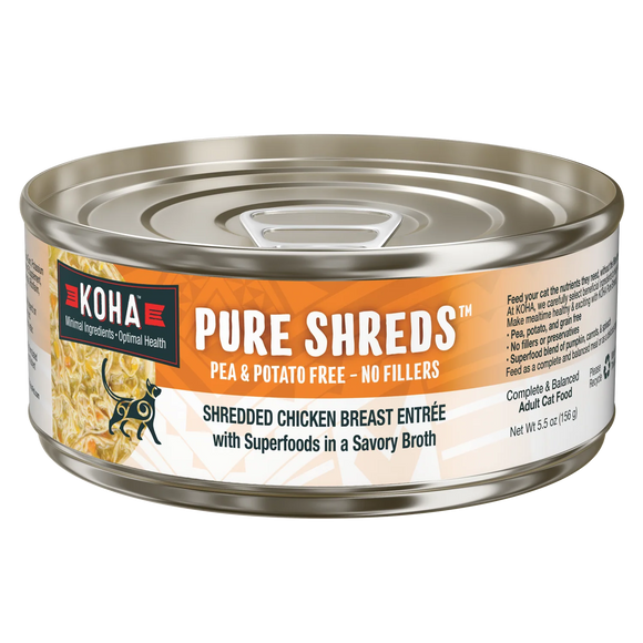 Koha Pure Shreds Shredded Chicken Breast Entrée for Cats - 5.5oz