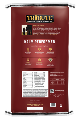 TRIBUTE Kalm Performer®, Textured, High Fat Feed - 50lb