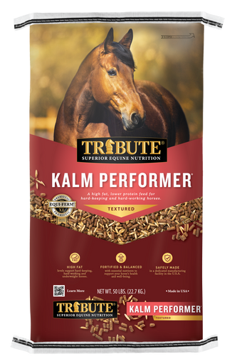 TRIBUTE Kalm Performer®, Textured, High Fat Feed - 50lb