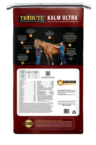 TRIBUTE Kalm Ultra®, Pelleted, High Fat Horse Feed - 50lb