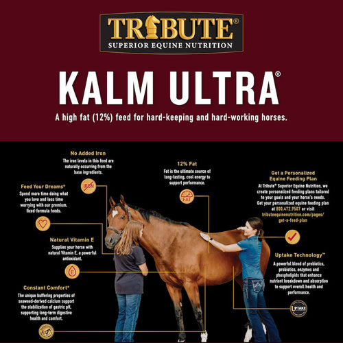 TRIBUTE Kalm Ultra®, Pelleted, High Fat Horse Feed - 50lb