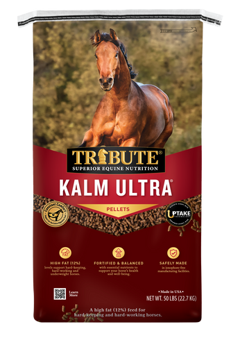 TRIBUTE Kalm Ultra®, Pelleted, High Fat Horse Feed - 50lb