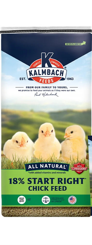 KALMBACH FEEDS 18% Start Right Growing Chicken Feed for Chicks and Pullets - 25LB