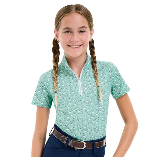 Lucy Jr. 1/4 Zip Shirt - Flower Power