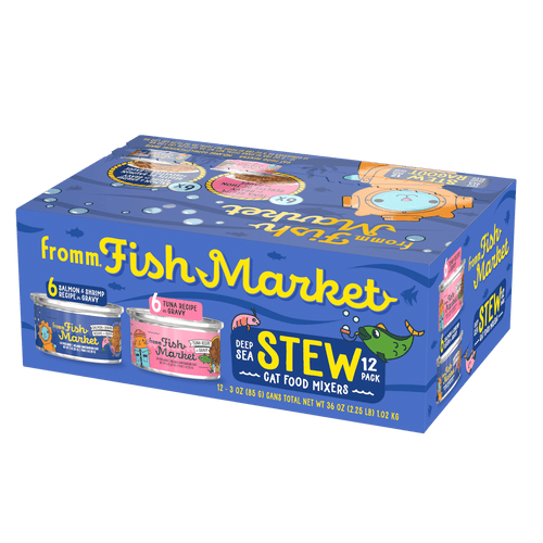 Fish Market Deep Sea Stew Cat Food Mixers - 12 Count Variety Pack