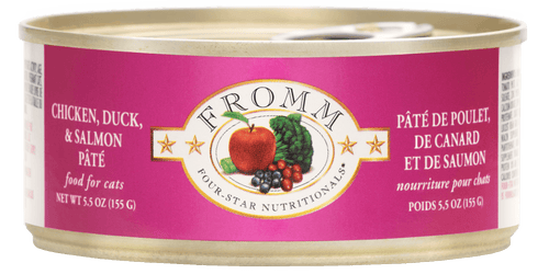 Fromm Four-Star Chicken, Duck & Salmon Pâté Wet Cat Food - 5.5oz