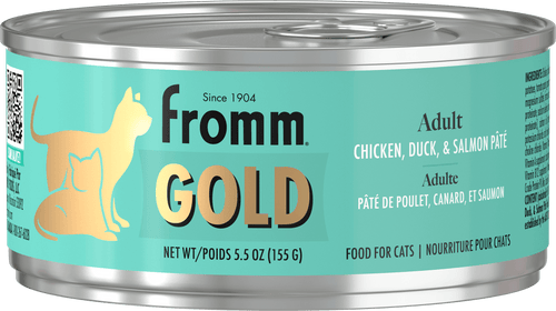 Fromm Gold Adult Chicken, Duck, & Salmon Pâté Wet Cat Food - 5.5oz