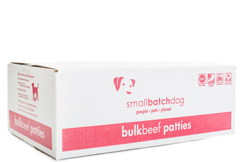 Small Batch Pet Raw Beef Patties - 18lb Bulk Box