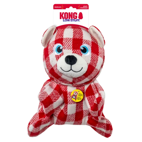 KONG Low Stuff Flanimalz Bear Dog Toy - XL