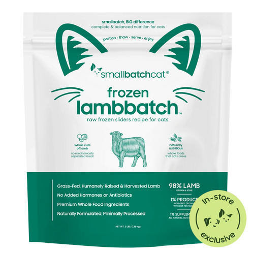 Small Batch Pet Lamb Sliders for Cats Frozen Raw - 3lb