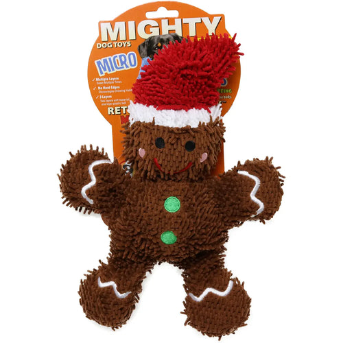 Mighty® Holiday: Micro Ball Medium Santa Gingerbread Man Christmas Dog Toy