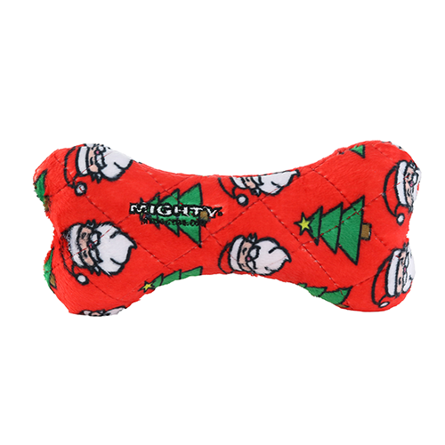 Mighty® Holiday: Med Bone Christmas Holiday Dog Toy