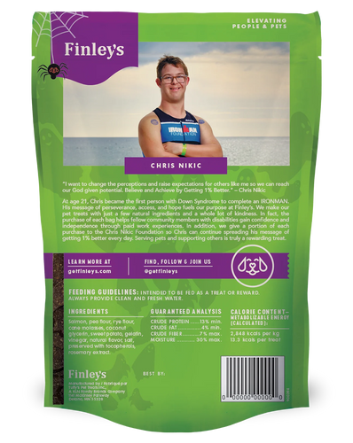 Finley's Monster Snacks Soft Chew Salmon and Sweet Potato Dog Treats - 6 oz.