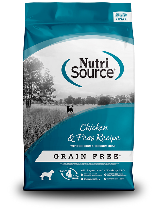 Nutri Source Chicken & Peas Recipe Healthy Grain Free Dog Food - 26lbs