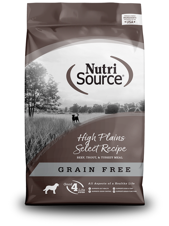 Nutrisource High Plains Select Grain Free Dog Food - 15lb