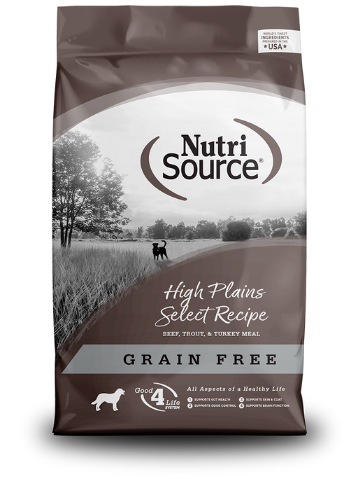 Nutri Source Grain Free High Plains Recipe Dry Dog Food  5lb