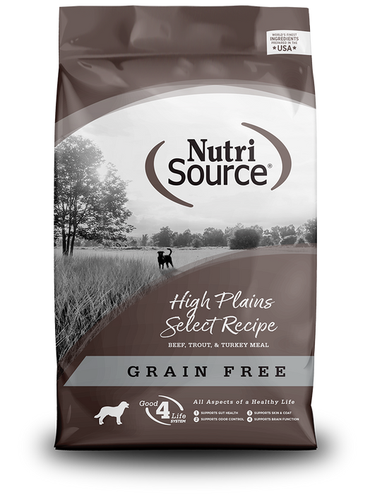 Nutri Source Grain Free High Plains Recipe Dry Dog Food  5lb