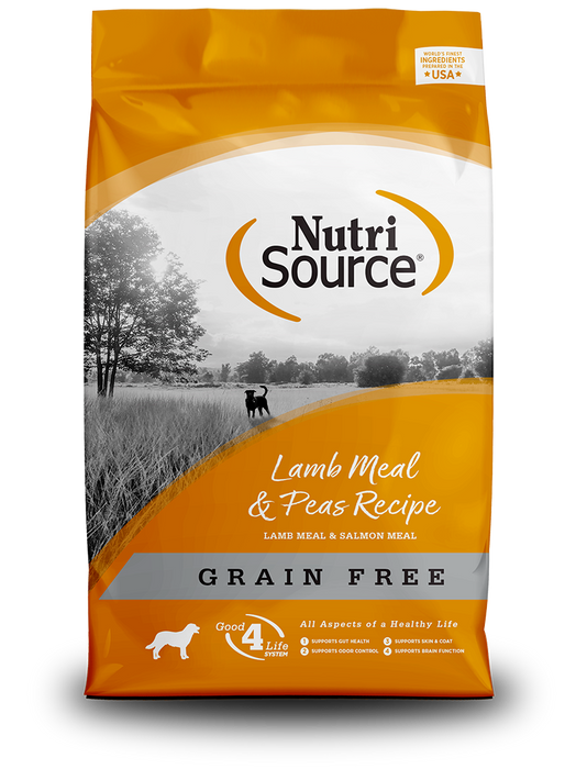 Nutri Source Grain Free Lamb Meal & Peas Recipe Dry Dog Food 26lb