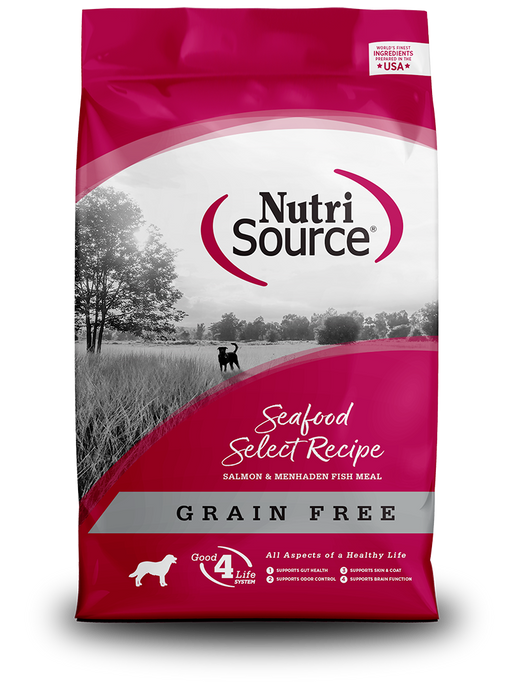 Nutri Source Seafood Select Recipe Healthy Grain Free Dog Food - 26lbs
