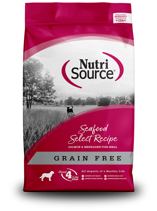 Nutri Source Seafood Select Recipe Healthy Grain Free Dog Food - 26lbs