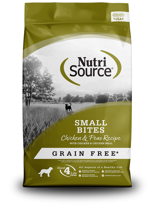 Nutri Source Small Bites Chicken & Peas Recipe Dry Food 5lb