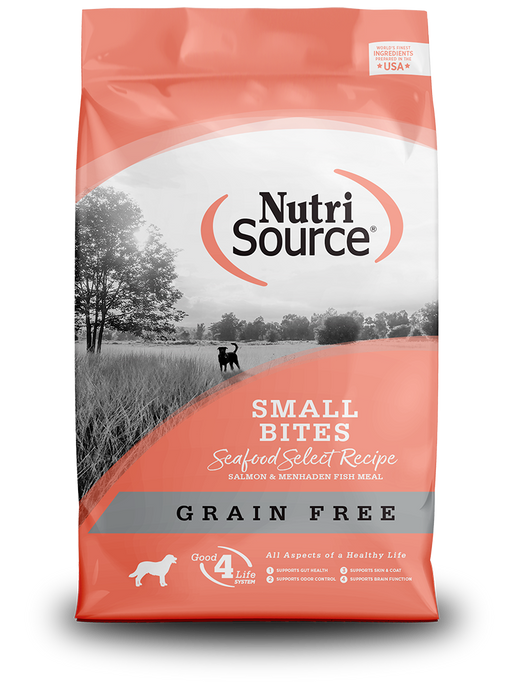 Nutri Source Small Bites Seafood Select Recipe Small Bites Grain Free Dog Food - 15lbs