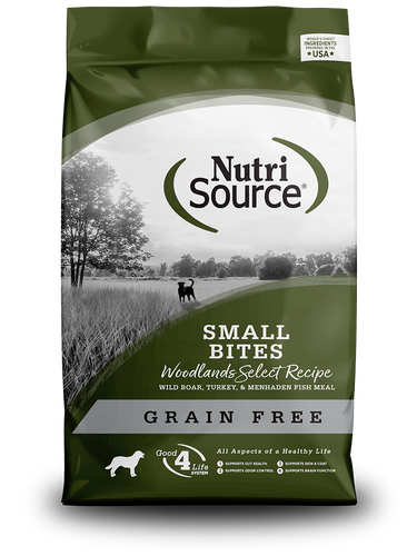 Nutri Source Small Bites Woodlands Select Recipe Small Bites Grain Free Dog Food - 15lbs