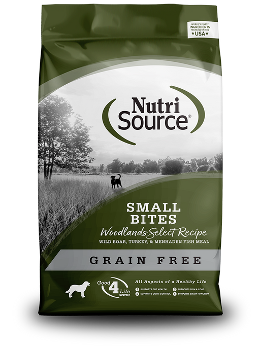 Nutri Source Small Bites Woodlands Select Recipe Small Bites Grain Free Dog Food - 15lbs