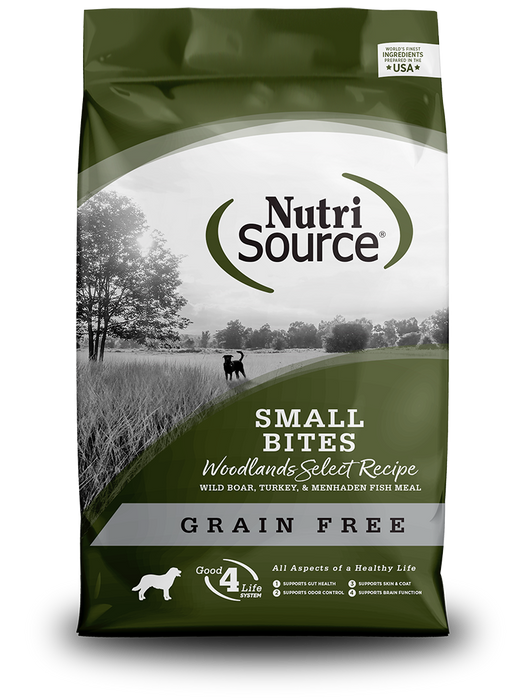 Nutri Source Small Bites Woodlands Select Recipe Small Bites Grain Free Dog Food - 15lbs