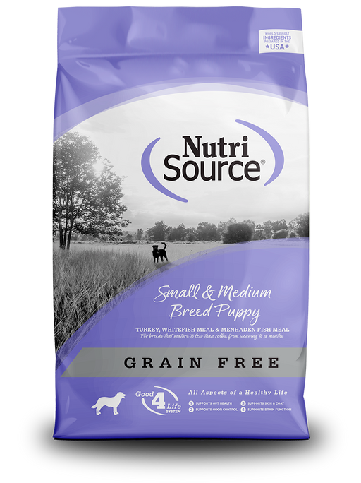 Nutri Source Grain Free Small & Medium Breed Puppy Dry Food 5lb