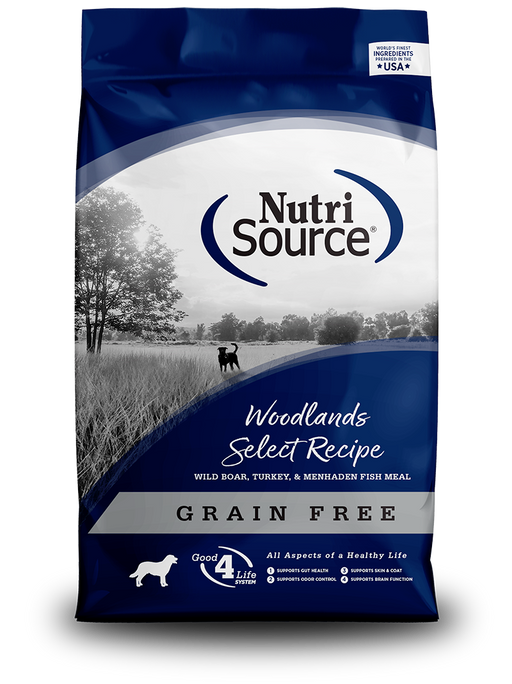 Nutri Source Grain Free Woodlands Select Recipe Dry Dog Food 5lb