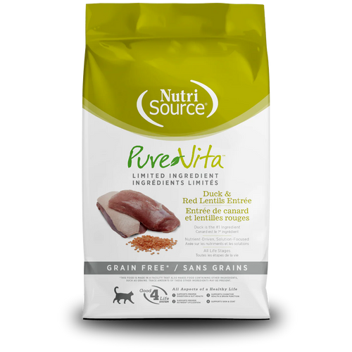 PureVita Grain Free Duck & Red Lentils Entrée Cat Food - 4lb