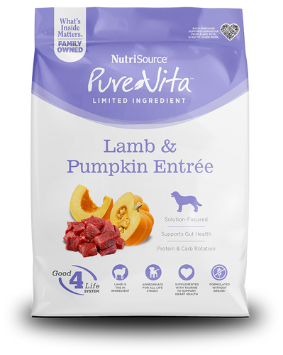 Pure Virta Lamb & Pumpkin Entrée Limited Ingredient Dog Food - 25lb