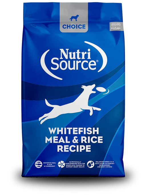 Nutri Source Choice Whitefish Meal & Rice Dry Dog Food Recipe 30lb
