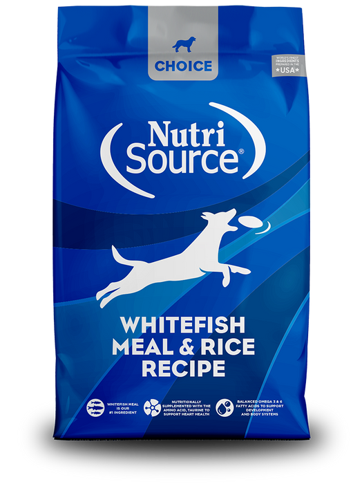 Nutri Source Choice Whitefish Meal & Rice Dry Dog Food Recipe 30lb