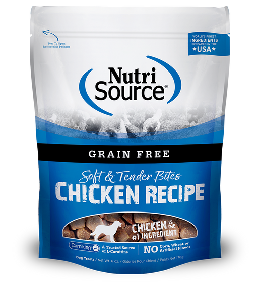 Nutri Source Grain Free Chicken Bites Dog Treats 6oz.
