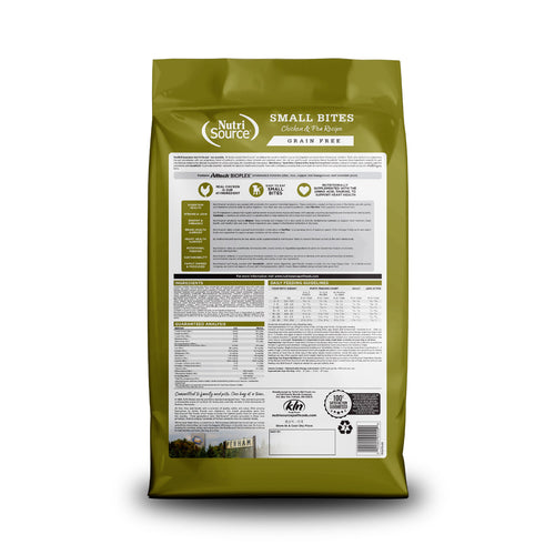NutriSource® Grain Free Small Bites Chicken & Peas Dry Dog Food - 12lb