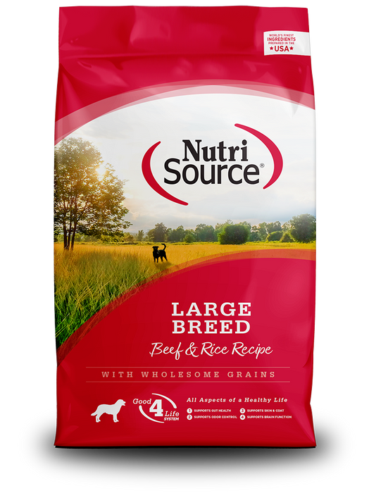 NutriSource® Large Breed Beef & Rice Recipe Dry Dog Food
