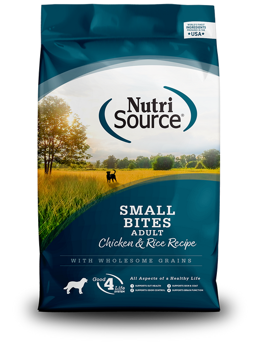 Nutri Source Small Bites Chicken & Rice Recipe Dry Dog Food 5lb.