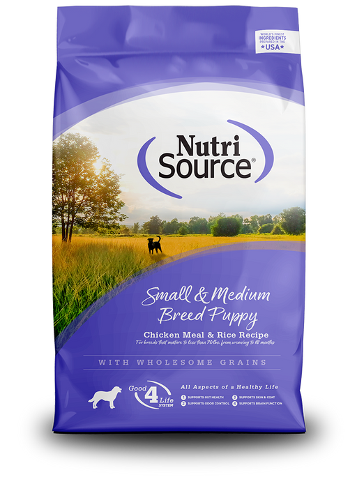 NutriSource® Small & Medium Breed Puppy Chicken & Rice Recipe Dry Dog Food